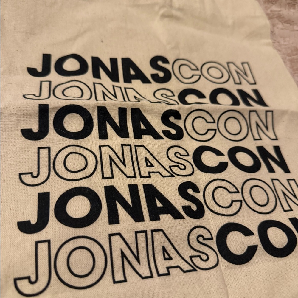 Jonas Brother's Jonas Con Canvas Tote Bag NWOT - Picture 2 of 3